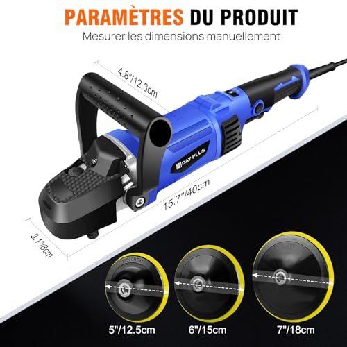 Polisseuse de voiture 1400W avec 30 accessoires - Parfait pour la rénovation desmeubles de voiture
